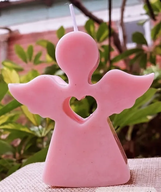Velas ángel corazón