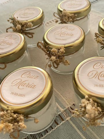 Velitas en envases de vidrio de 30 ml — Cera de parafina — detalle 3